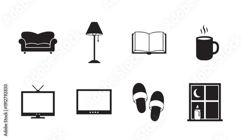 Cozy home relaxation setup with modern electronics and comfort