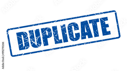 Duplicate stamp with grunge texture