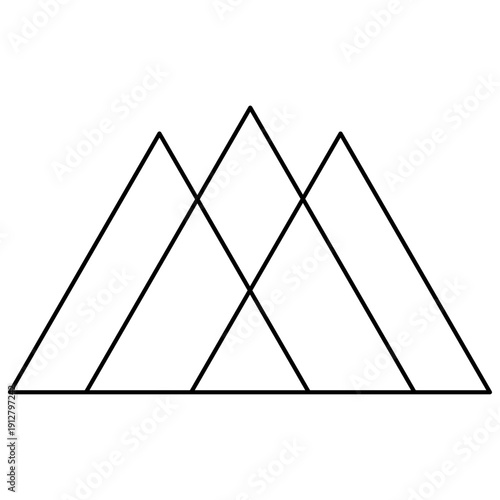 Three Overlapping Triangle Peaks