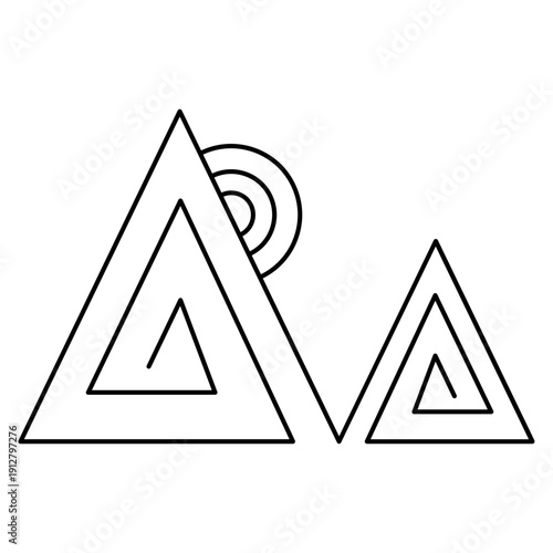 Abstract Mountain Spiral Design