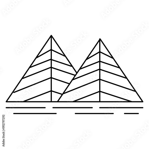 Minimalist Pyramid Landscape