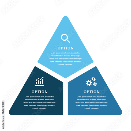 Triangular Business Infographic with Three Options