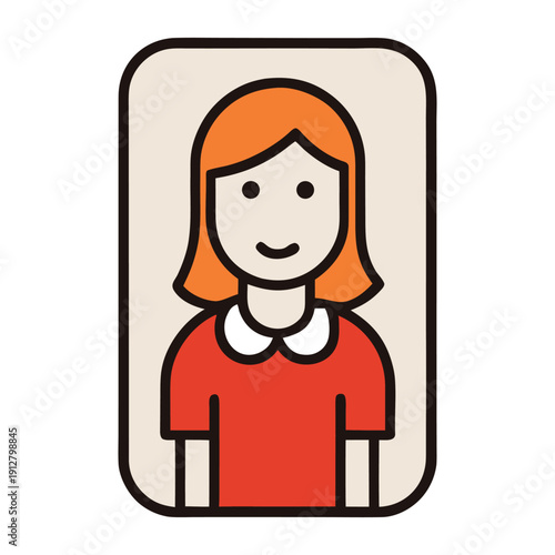 A simple female bathroom icon: a stick figure with a triangular dress, clear and universal, guiding people to restroom facilities quickly and easily.
