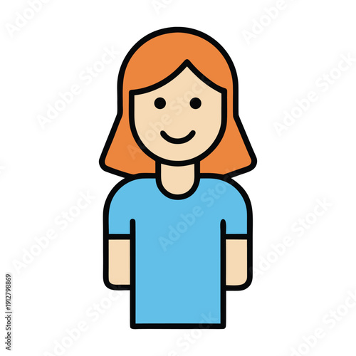 A simple female bathroom icon: a stick figure with a triangular dress, clear and universal, guiding people to restroom facilities quickly and easily.
