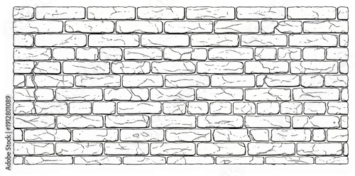 A textured, hand-drawn style illustration of a rough brick wall