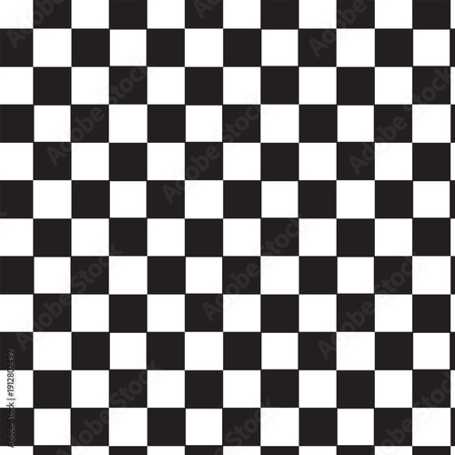 Classic black and white checkerboard pattern, ideal for various design and artistic applications.