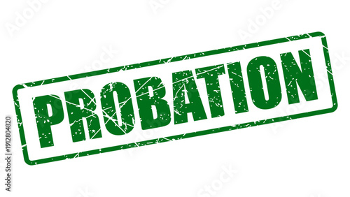 Probation stamp with grunge texture