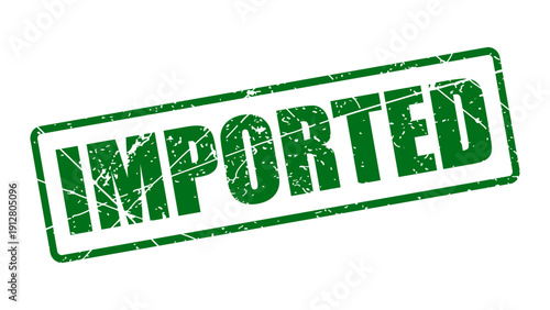 Imported stamp with grunge texture