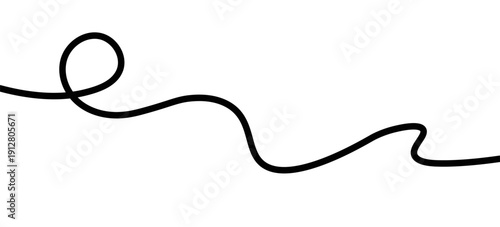 Squiggle Curly Line. Decorative Design Element. vector file illustration.