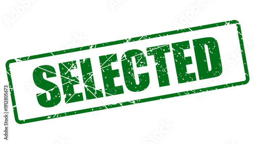 Selected stamp with grunge texture