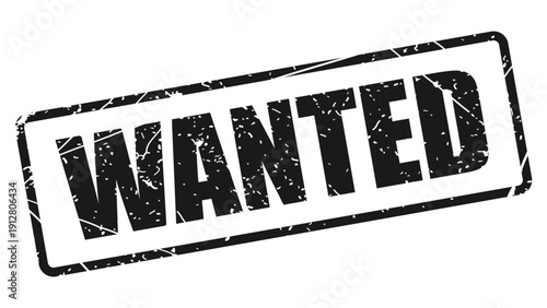 Wanted stamp with grunge texture