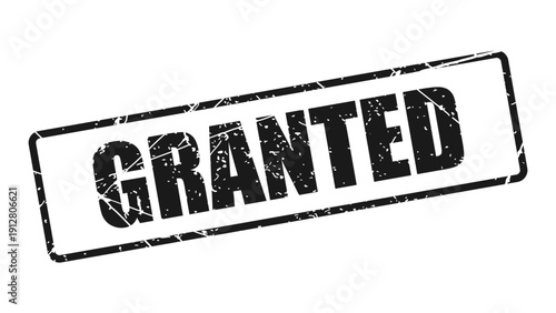 Granted stamp with grunge texture