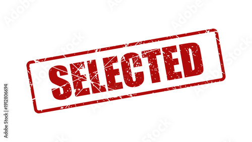 Selected stamp with grunge texture