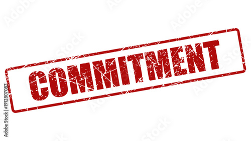 Commitment stamp with grunge texture
