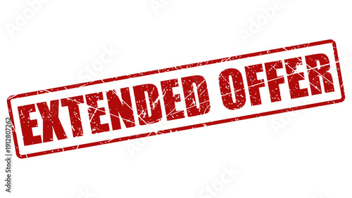 Extended offer stamp with grunge texture