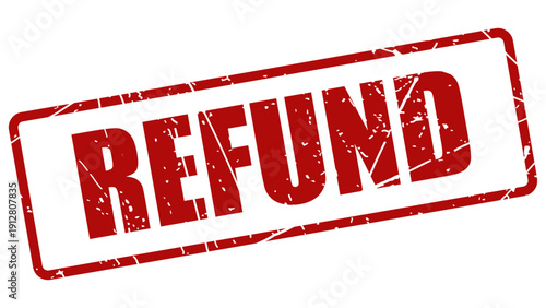 Refund stamp with grunge texture
