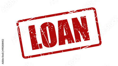 Loan stamp with grunge texture