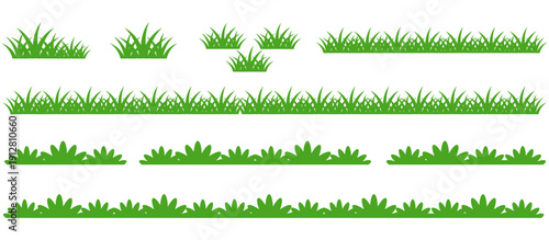 green grass illustration, sustainable grass nature, grass design in flat style