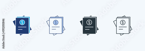 Invoice Multiple Style Icon Collection