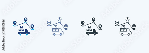 Distribution Multiple Style Icon Collection