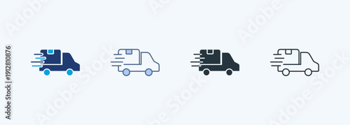 Shipment Multiple Style Icon Collection