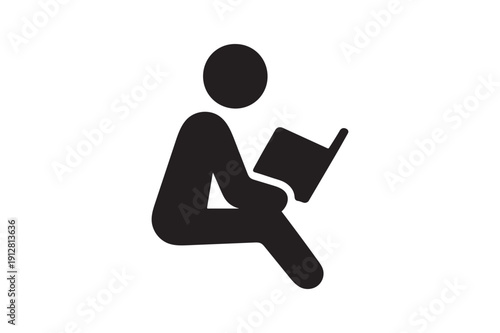 Education Book Silhouette Vector – Minimal Learning and Academic Design Element