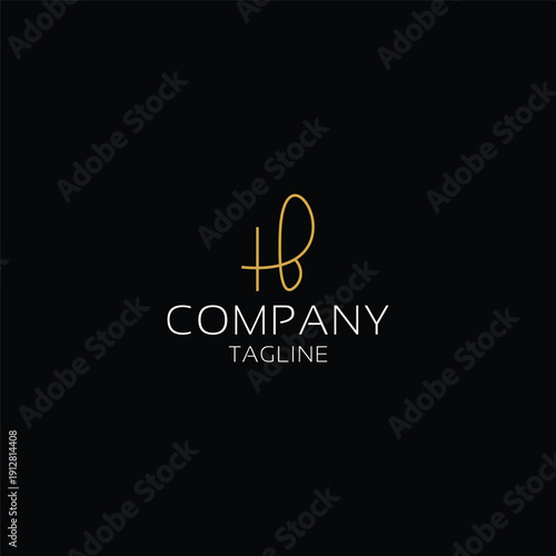 Letter HB initial logo design template