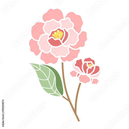 Cute pink flower PNG illustration with floral and plant elements. Perfect for spring designs, kids projects, nursery art, invitations, stickers, and decorative branding.