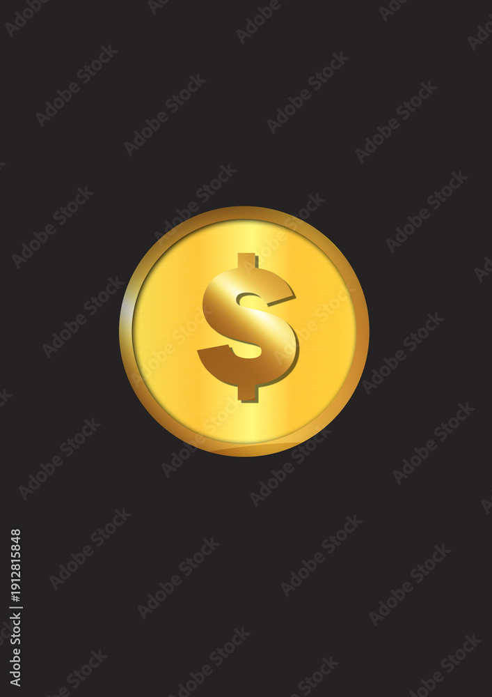 Obraz premium golden dollar sign