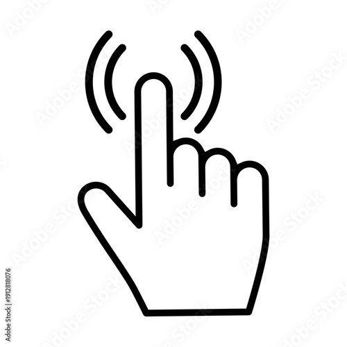 Hand clicking vector icons. Click finger pointer illustration sign. Click symbol. Hand web logo.