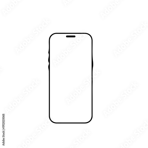 Modern Sleek Smartphone Vector Illustration