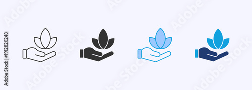Environment Icon Set Multiple Style Collection Vector Illustration