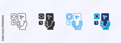 Media Icon Set Multiple Style Collection Vector Illustration