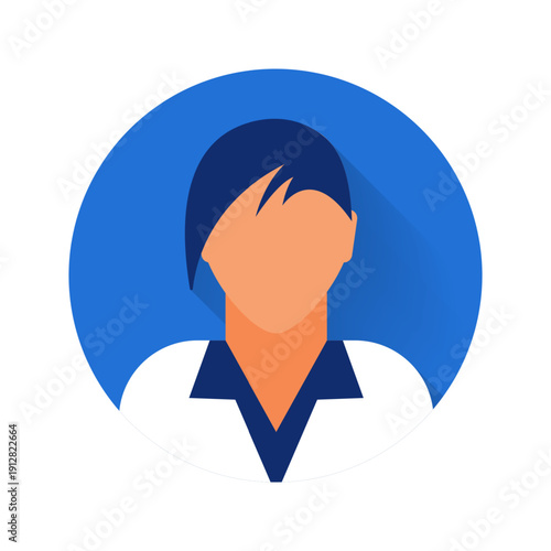Flat modern minimal avatar icon. Business concept, global communication. Web site user profile. Social media, network elements