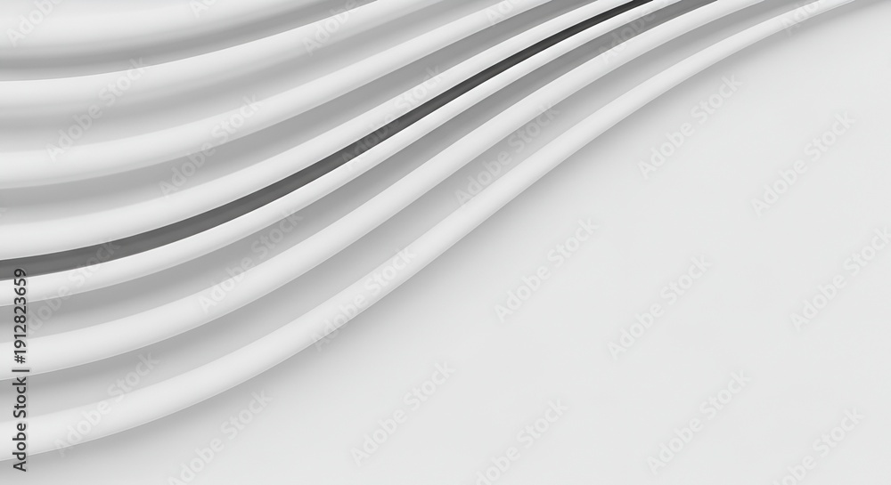 Fototapeta premium abstract white wave lines background, modern design