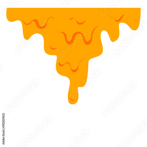 Dripping yellow honey vector illustration