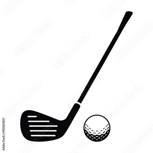 golf club and ball