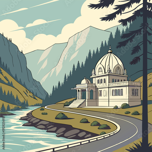 view of the city in the mountains