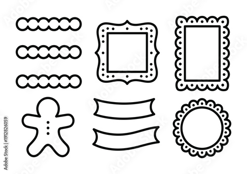 Vector collection of decorative frames and design