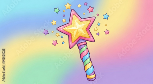 A whisk with a gradient effect, adding depth and a modern touch to the illustration. Great for dynamic food branding and creative projects.