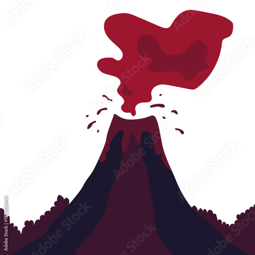 Volcano Eruption Illustration