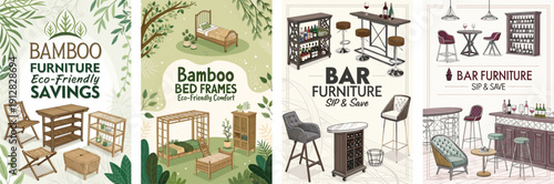 Eco-friendly bamboo furniture designs for sustainable living and stylish interiors.