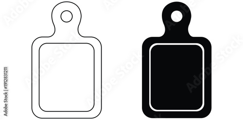 Cutting Board Duo: Two minimalist cutting boards, one in stark white, the other in deep black, showcase a simple yet elegant design for culinary creativity.