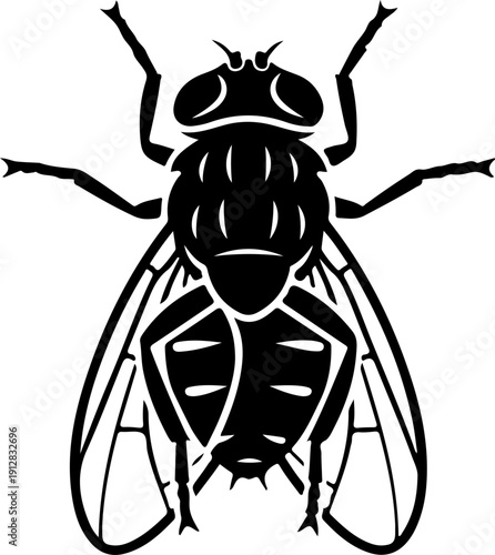 Dead fly symbol silhouette vector illustration