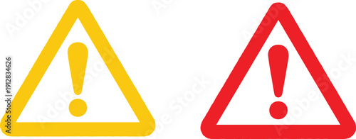 Warning triangle icon.Danger Caution or Alert Risk Warning Attention Icon. Road sign.
