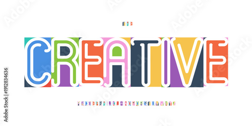 Color Font Logo Alphabet Vector Fun Letter Set Blocky Typography, Art Typographic Design for Kids Zone Title Text, Toy Typo Poster Headline, Type Fest Logotype, Colorful Fonts. Vector Typeface.