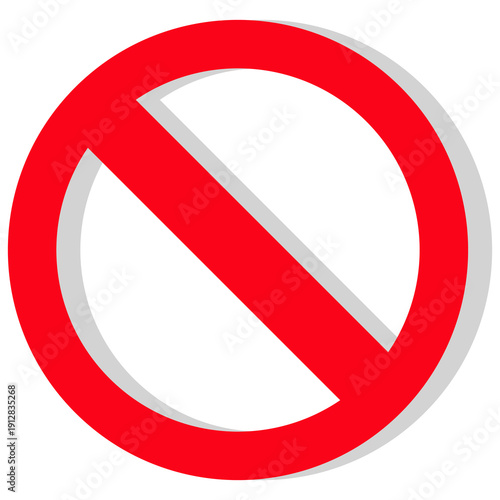 red circle sign for prohibition, stop, danger. stop sign