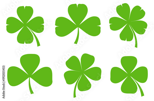 Clover leaf illustration in flat style. Clover leaf vector design symbolizes trust, hope, love, and good luck.	