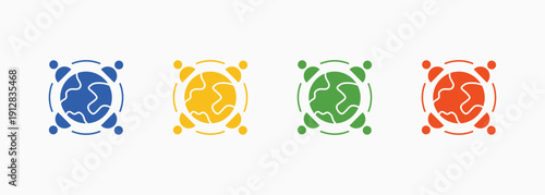 Culture Icon Set Color Multiple Style Collection