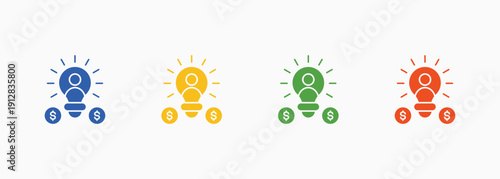Entrepreneurship Icon Set Color Multiple Style Collection